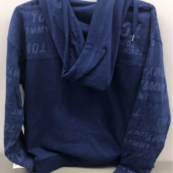 Tommy Hilfiger Zip-Front Logo Red Hoodie Sweatshirt Size Small NWT MSRP $69.50 - Picture 3 of 5